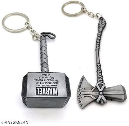 Thor's Stormbreaker and Hammer-axe Keychain