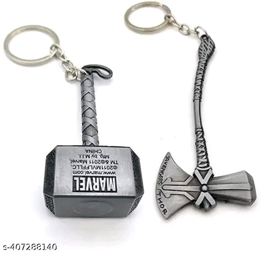 Thor's Stormbreaker and Hammer-axe Keychain